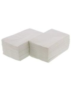 HI VALU 2-Ply Dinner Napkins, 1/8 Fold, 15in x 17in, White, Pack Of 3,000 Napkins