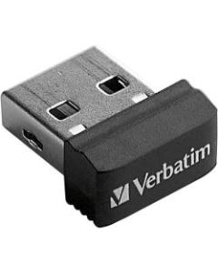 Verbatim 64GB Store "n Stay Nano USB Flash Drive - Black - 64 GB - 1 Pack