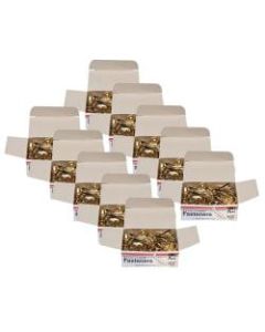 Charles Leonard Brass Paper Fasteners, 1in, 200-Sheet Capacity, Gold, 100 Fasteners Per Box, Pack Of 10 Boxes