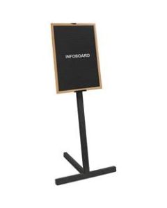 MasterVision Standing Portrait Letter Board, 24in x 36in, Wood Frame With Beech Finish