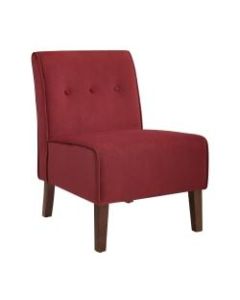 Linon Home Decor Products Winston Accent Chair, Red/Dark Walnut