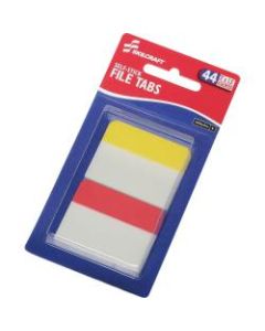 SKILCRAFT Self-stick File Tabs - 1.50in Tab Height x 2in Tab Width - Self-adhesive - Assorted Tab(s) - 66 / Pack - TAA Compliant