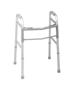 Guardian Adjustable Aluminum Folding 2-Button Walkers, Junior, Gray, Case Of 4