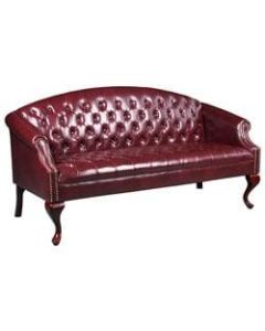 Boss Office Products Traditional Sofa, Burgundy/Mahogany