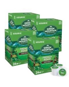 Green Mountain Coffee Single-Serve Coffee K-Cup, French Roast, Carton Of 96, 4 x 24 Per Box
