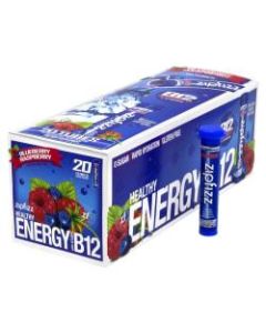 Zipfizz Blue Raspberry Energy Drink Mixes, 18 Oz, Pack Of 20 Mixes