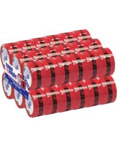 Tape Logic Rejected Preprinted Carton Sealing Tape, 3in Core, 2in x 55 Yd., Black/Red, Case Of 36