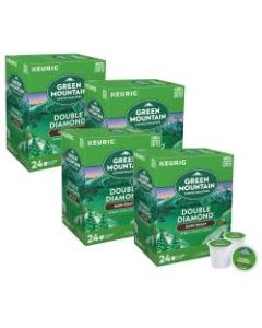 Green Mountain Coffee Single-Serve Coffee K-Cup, Double Black Diamond Extra-Bold, Carton Of 96, 4 x 24 Per Box