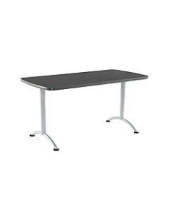 Iceberg IndestrucTable TOO Utility Table Top, Rectangle, Gray Walnut