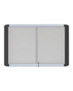 MasterVision Platinum Pure Magnetic Dry-Erase Enclosed Whiteboard, Sliding Door, 36in x 48in, Aluminum Frame With Silver Finish