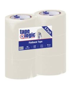 Tape Logic Flatback Tape, 3in Core, 3in x 60 Yd., Natural White, Case Of 6