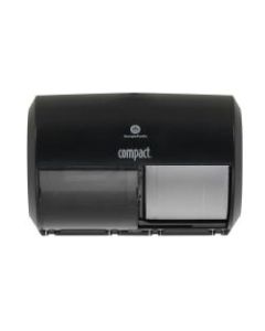 Compact by GP PRO 2-Roll Side-by-Side Coreless High-Capacity Toilet Paper Dispenser, Black