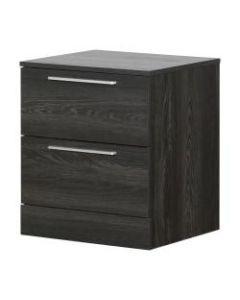 South Shore Step One Essential 2-Drawer Nightstand, 22-1/2inH x 19-1/2inW x 17inD, Gray Oak