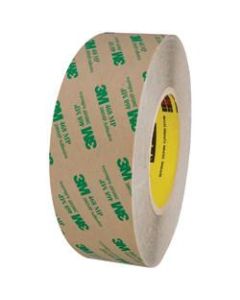 3M 468MP Adhesive Transfer Tape, 3in Core, 2in x 60 Yd., Clear, Case Of 24