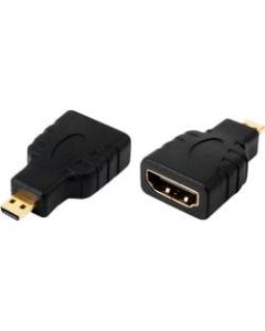 4XEM Micro HDMI Male To HDMI A Female Adapter - Micro HDMI male to HDMI female adapter 1 x HDMI (Micro Type D) Male Digital Audio/Video - 1 x HDMI (Type A) Female Digital Audio/Video - Gold Plated Connector