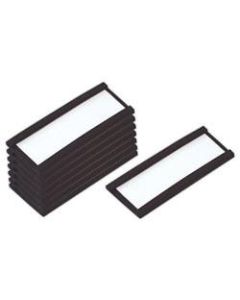 MasterVision Magnetic Data Cards, With Blank Inserts, 3/4inH x 2-3/4inW, Pack Of 10