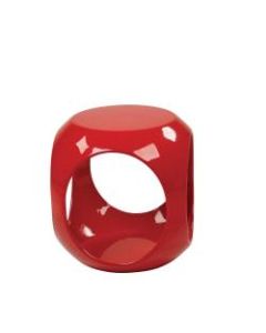 Ave Six Slick Table, Accent, Round, High-Gloss Red