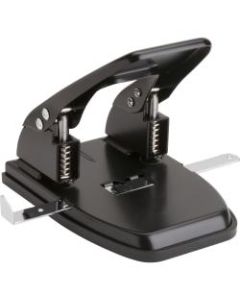 Business Source Heavy-duty 2-Hole Punch - 2 Punch Head(s) - 30 Sheet of 20lb Paper - 9/32in Punch Size - Round Shape - Black