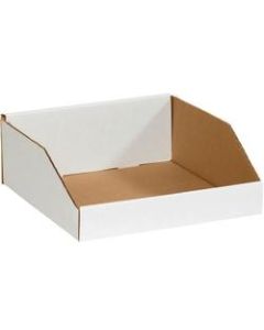 Office Depot Brand Standard-Duty Open-Top Bin Storage Boxes, Small Size, 4 1/2in x 18in x 18in, Oyster White, Case Of 50