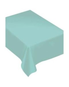 Amscan Rectangular Fabric Table Covers, 60in x 80in, Robins Egg Blue, Pack Of 2 Table Covers