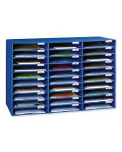 Pacon 70% Recycled Corrugated Mail Box, 30 Slots, Blue