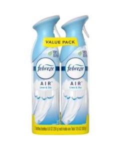 Febreze Linen/Sky Air Spray Pack - Liquid - 8.8 fl oz (0.3 quart) - Linen & Sky - 12 / Carton - Odor Neutralizer, VOC-free
