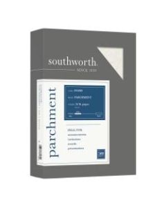 Southworth Fine Business Parchment Paper, 24 Lb,  8 1/2in x 11in,  Ivory, Pack Of 500 sheets