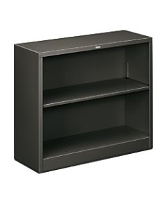 HON Brigade Steel Bookcase, 2 Shelves, Charcoal