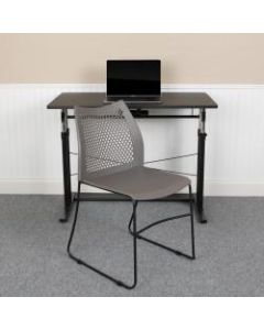 Flash Furniture HERCULES Series Stack Chairs, Gray, Set Of 5 Chairs