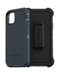 OtterBox Defender Carrying Case (Holster) Apple iPhone 11 Pro Max Smartphone - Gone Fishin Blue - Polycarbonate Shell, Synthetic Rubber Cover, Polycarbonate Holster - Belt Clip