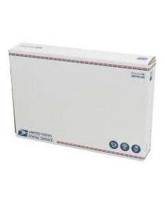 United States Post Office Fold Over Flap Shipping Box, 12-1/4in x 3in x 17-5/8in, White