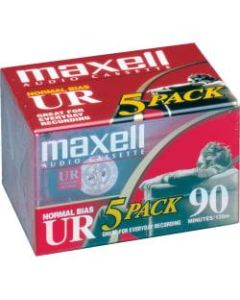 Maxell UR Type I Audio Cassette - 5 x 90Minute - Normal Bias