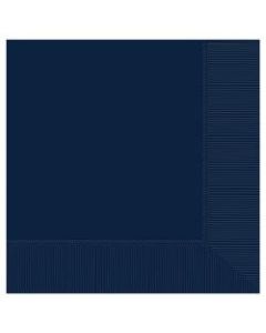 Amscan 2-ply Beverage Napkins, 5in x 5in, True Navy, Pack Of 375 Napkins
