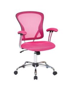 Office Star Avenue Six Juliana Mesh Task Chair, Pink/Silver