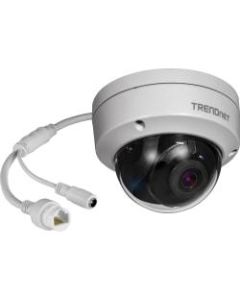 TRENDnet Indoor Outdoor 8MP 4K H.265 120dB WDR PoE Dome Network Camera, IP67 Weather Rated Housing, SmartCovert IR Night Vision Up To 30m (98 ft.), MicroSD Card Slot, White, TV-IP1319PI - Indoor/Outdoor 8MP 4K H.265 PoE IR Dome Network Camera