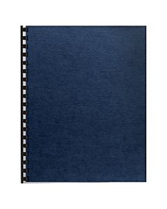 Fellowes Linen Classic Presentation Covers, 8 1/2in 11in, Navy, Pack Of 200