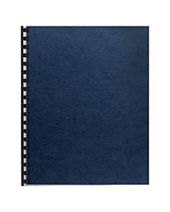 Fellowes Linen Classic Presentation Covers, 8 1/2in 11in, Navy, Pack Of 200