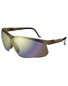 Genesis Eyewear, Mirror Lens, Polycarbonate, Ultra-dura, Earth Brown Frame