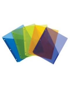 Wilson Jones Poly Slash Jackets, 8 1/2in x 11in, Assorted Colors, Pack Of 5