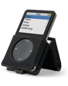 Belkin Kickstand Case for 5G iPod - Slide Insert - Leather - Black
