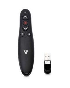 V7 Professional Wireless Presenter with Laser Pointer and microSD Card Reader - Wireless - Radio Frequency - 2.40 GHz - Black - USB - 5 Button(s)