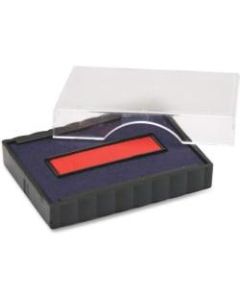 Trodat Stamp Replacement Pad - 1 Each - Blue, Red Ink - Plastic