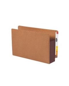 Smead Redrope End-Tab File Pockets With Gussets, Legal Size, 3 1/2in Expansion, 30% Recycled, Dark Brown, Box Of 10