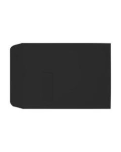 LUX #9 1/2 Open-End Window Envelopes, Top Left Window, Self-Adhesive, Midnight Black, Pack Of 1,000