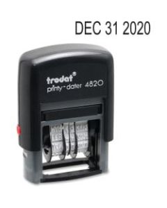 Trodat 4820 Self-Inking Stamp, Date Only, 3/8in x 1 5/8in, 65% Recycled, Black