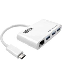 Tripp Lite 3-Port USB-C to USB-A Hub Portable w/ Gigabit Ethernet Port RJ45 - USB Type C - External - 3 USB Port(s) - 1 Network (RJ-45) Port(s) - 3 USB 3.1 Port(s)