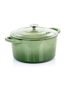 Crock-Pot Artisan 2-Piece Enameled Cast Iron Dutch Oven, 7 Quarts, Pistachio Green