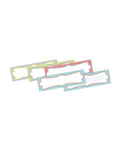 Barker Creek Double-Sided Desk Tags/Bulletin Board Signs, 3 1/2in x 12in, Chevron Beautiful, Pre-K To Grade 6, Pack Of 36