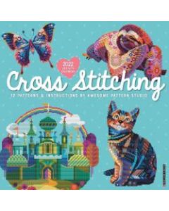 Willow Creek Press Hobbies Monthly Wall Calendar, 12in x 12in, Cross Stitching, January To December 2022