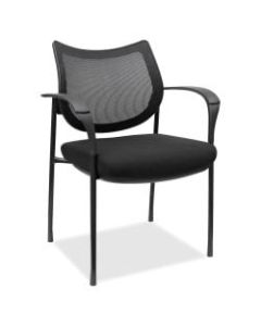 Lorell Mesh/Fabric Guest Chair, Black